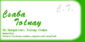 csaba tolnay business card